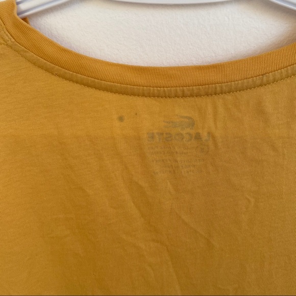 SOLD Lacoste V Neck Shirt Mustard Yellow - Picture 3 of 4